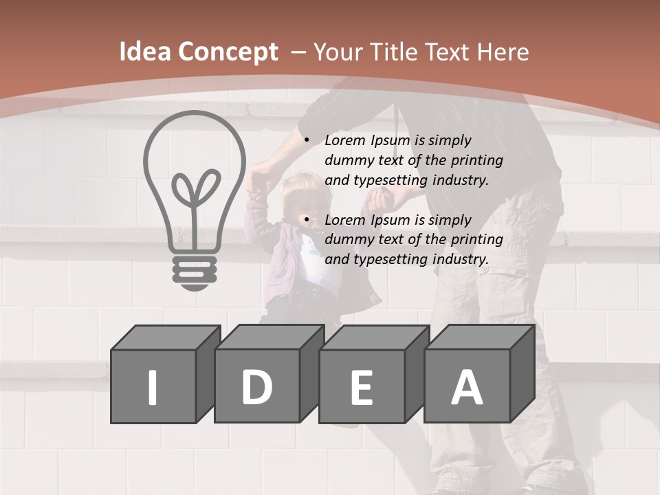 Dressed Hold Toddle PowerPoint Template