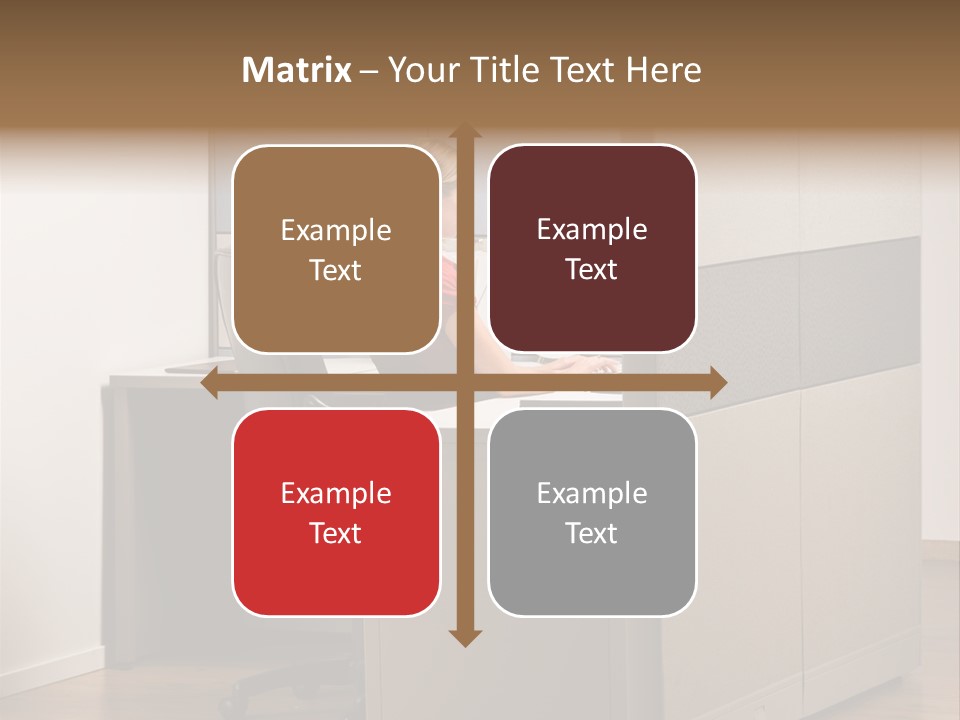 Caucasian Office Headset PowerPoint Template
