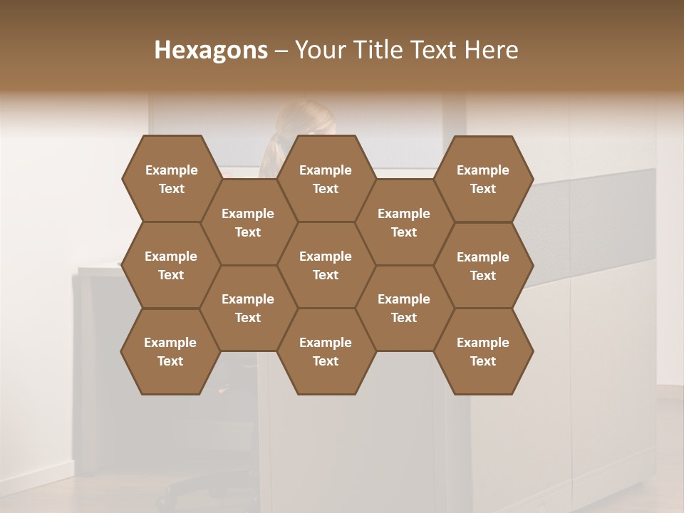 Caucasian Office Headset PowerPoint Template