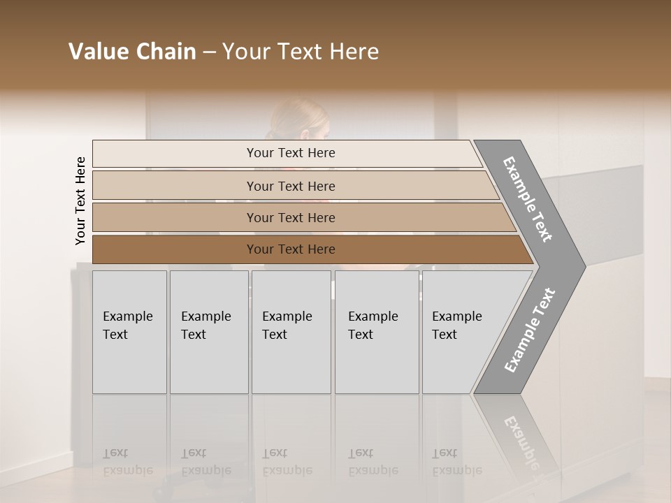 Caucasian Office Headset PowerPoint Template
