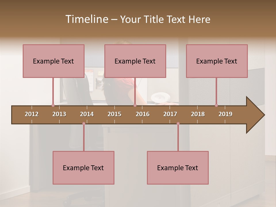 Caucasian Office Headset PowerPoint Template