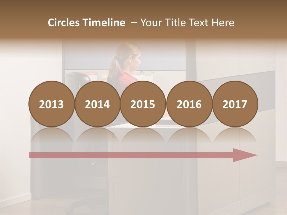 Caucasian Office Headset PowerPoint Template