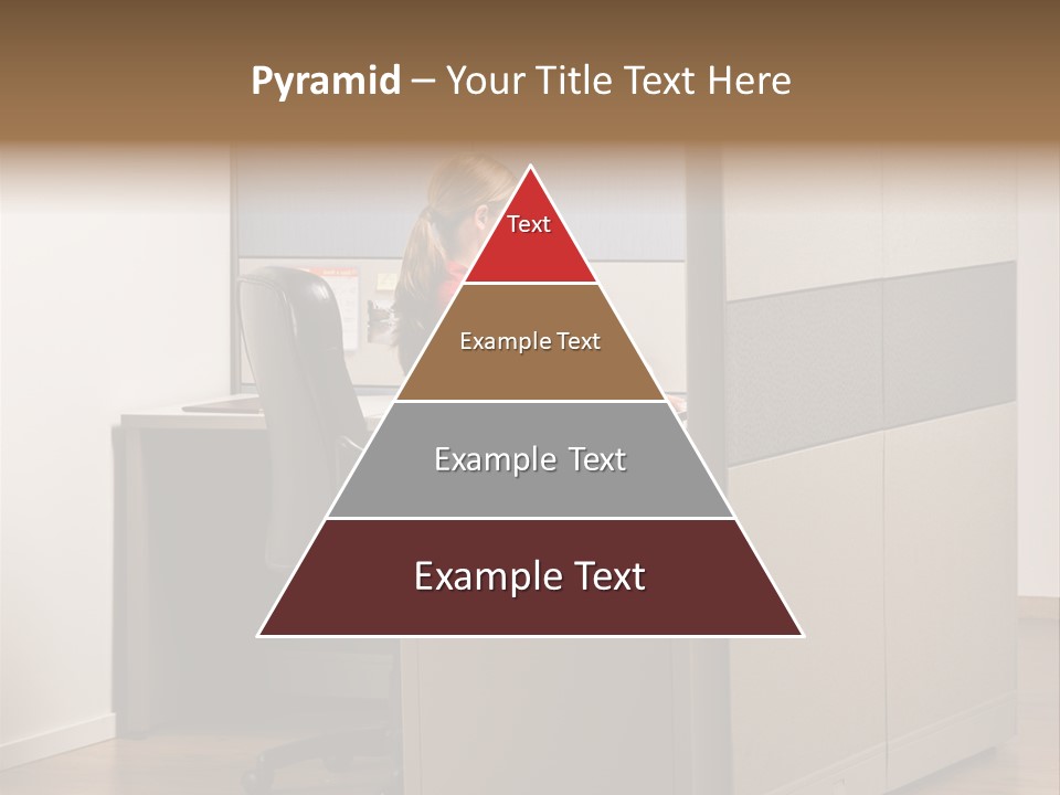 Caucasian Office Headset PowerPoint Template