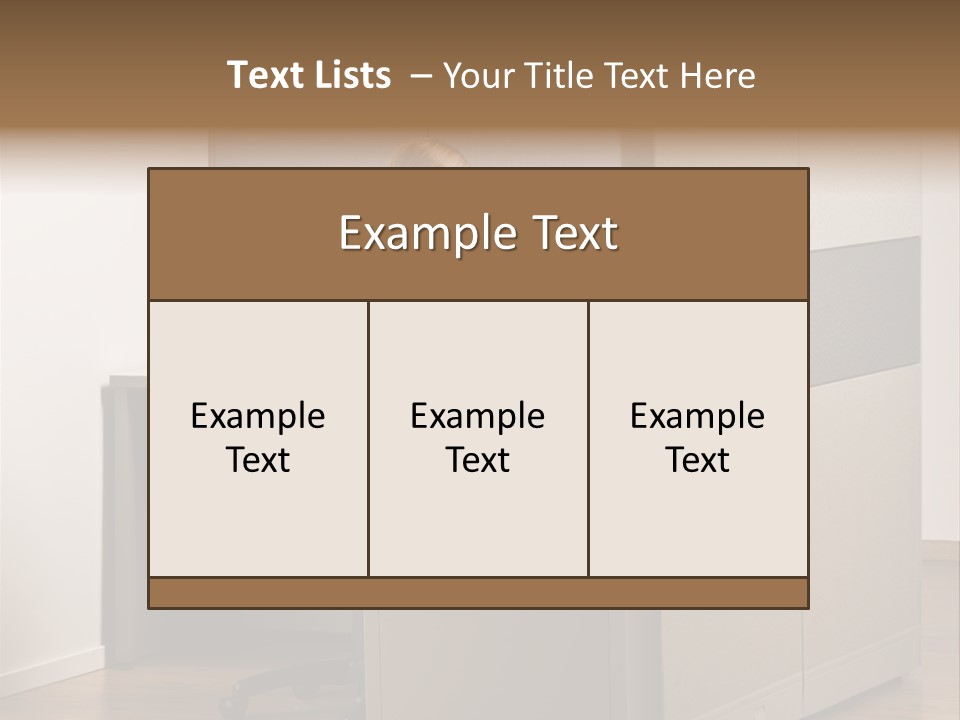 Caucasian Office Headset PowerPoint Template