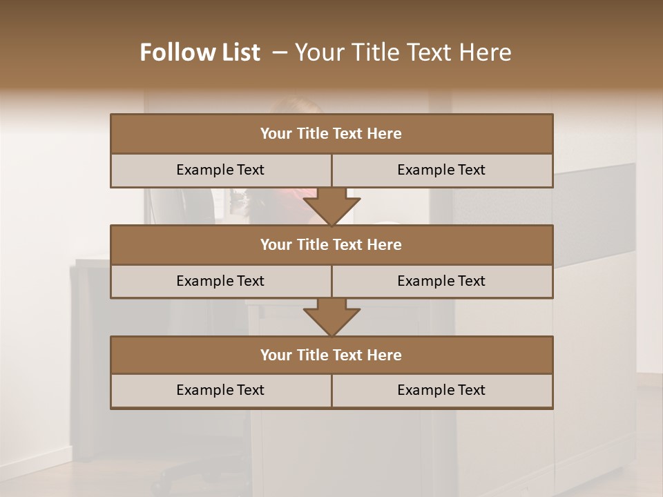 Caucasian Office Headset PowerPoint Template