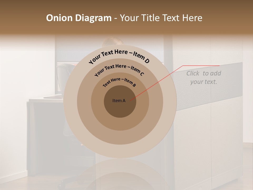 Caucasian Office Headset PowerPoint Template