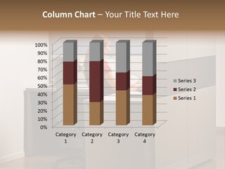 Caucasian Office Headset PowerPoint Template