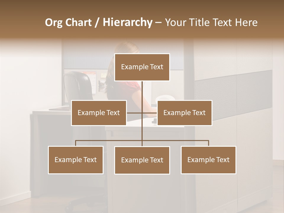 Caucasian Office Headset PowerPoint Template