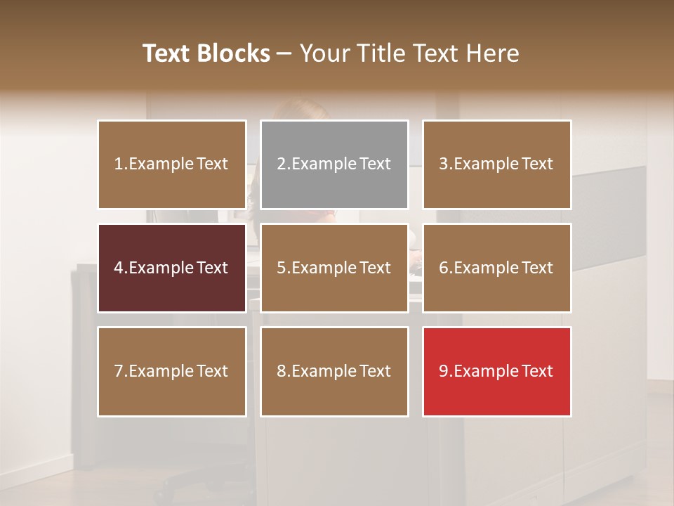 Caucasian Office Headset PowerPoint Template