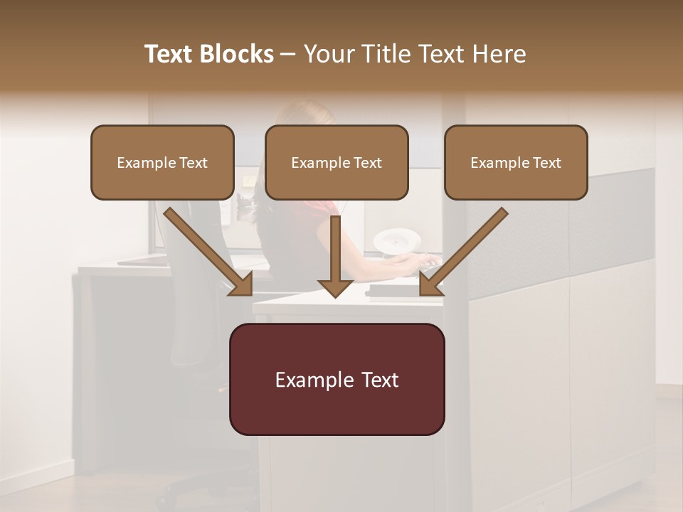Caucasian Office Headset PowerPoint Template