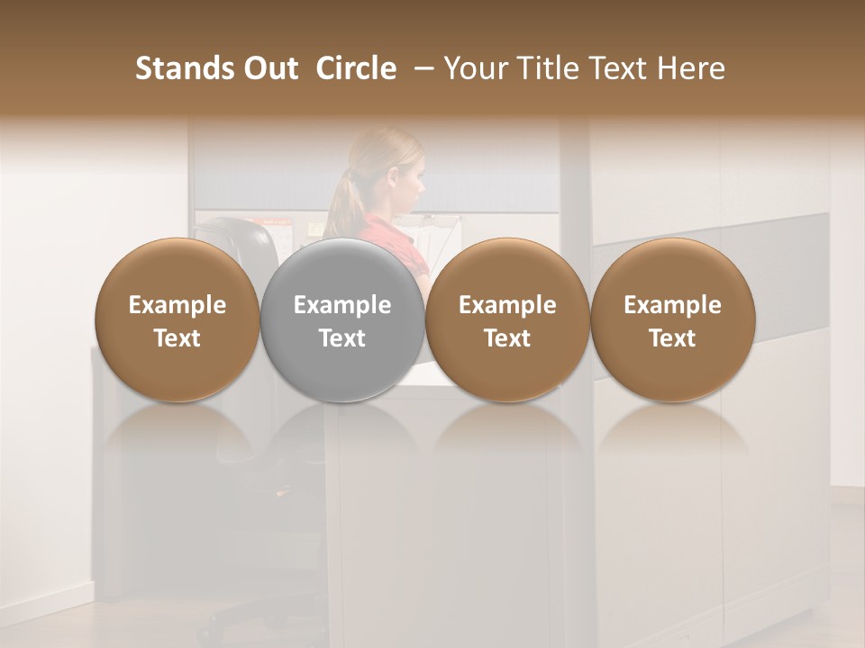 Caucasian Office Headset PowerPoint Template
