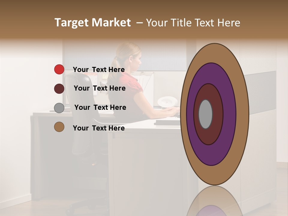 Caucasian Office Headset PowerPoint Template