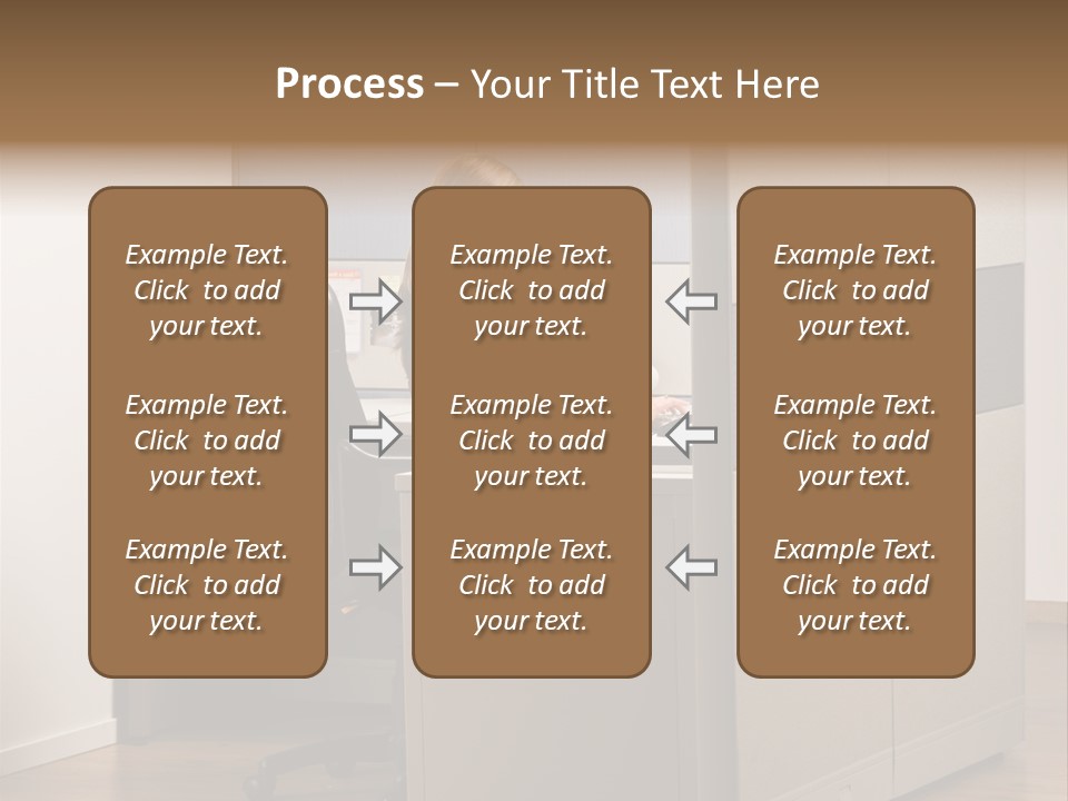 Caucasian Office Headset PowerPoint Template