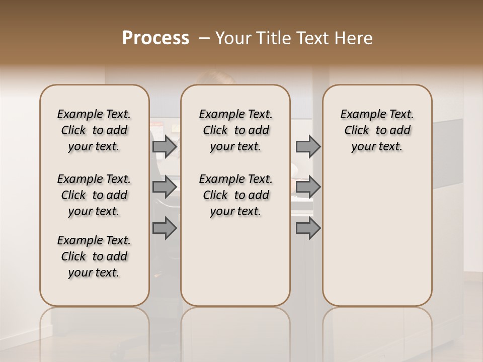 Caucasian Office Headset PowerPoint Template