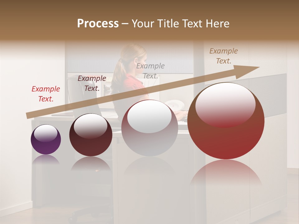 Caucasian Office Headset PowerPoint Template