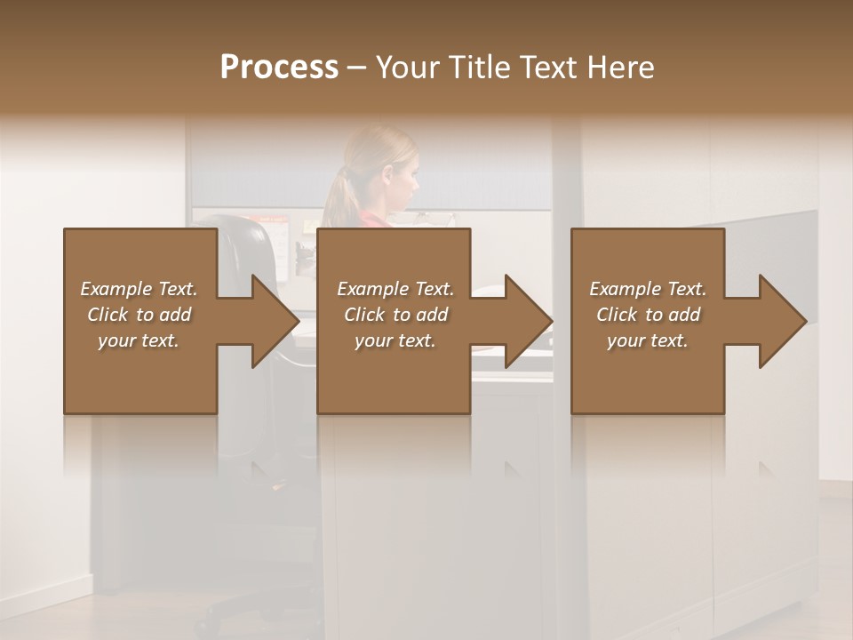 Caucasian Office Headset PowerPoint Template