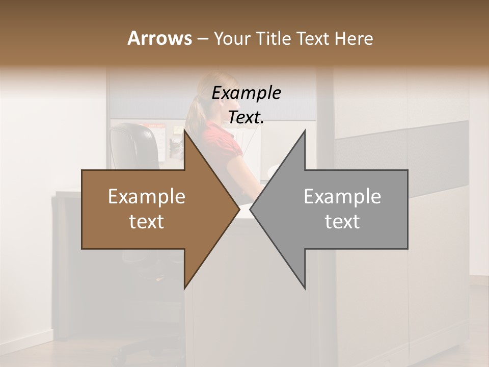 Caucasian Office Headset PowerPoint Template