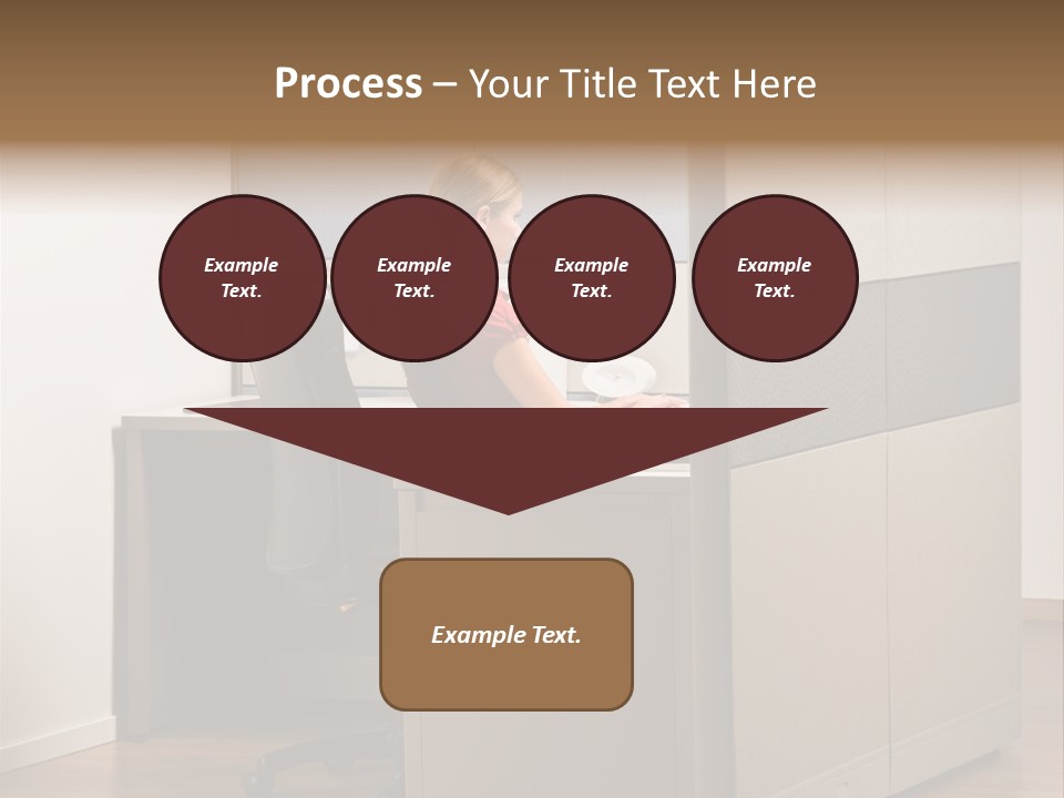 Caucasian Office Headset PowerPoint Template