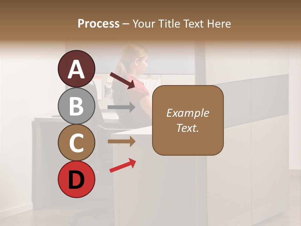 Caucasian Office Headset PowerPoint Template