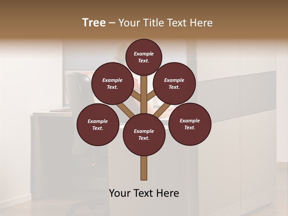 Caucasian Office Headset PowerPoint Template