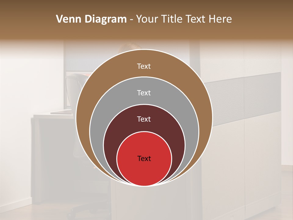 Caucasian Office Headset PowerPoint Template