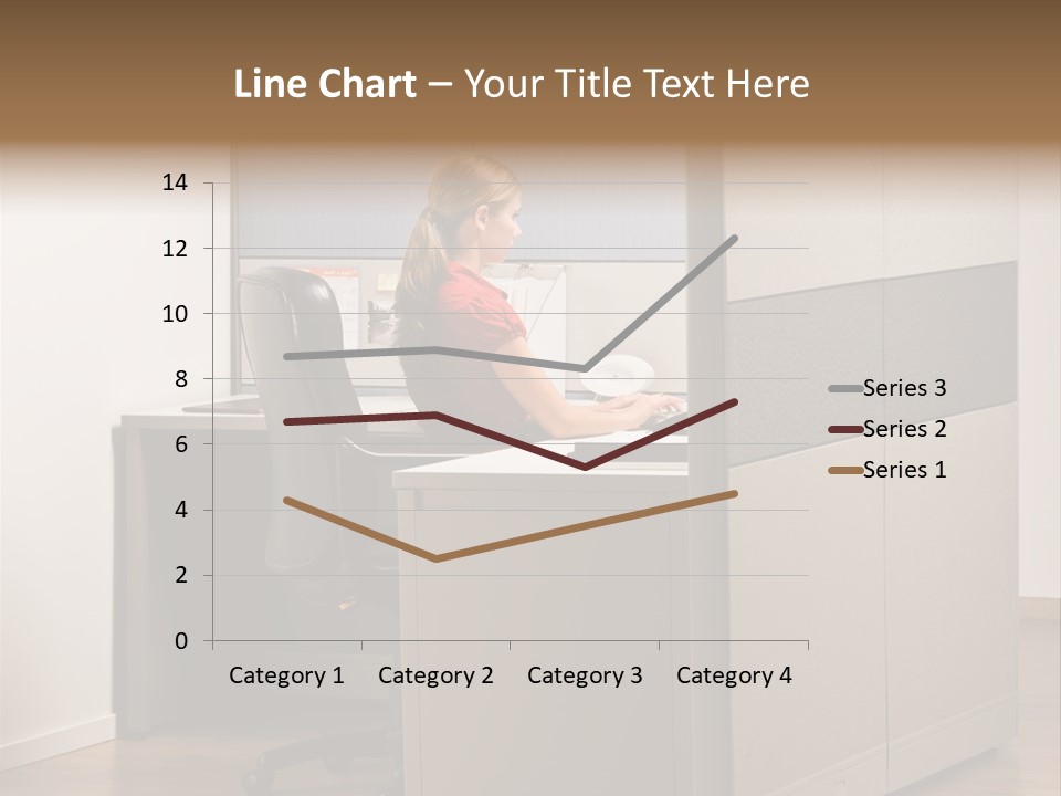 Caucasian Office Headset PowerPoint Template