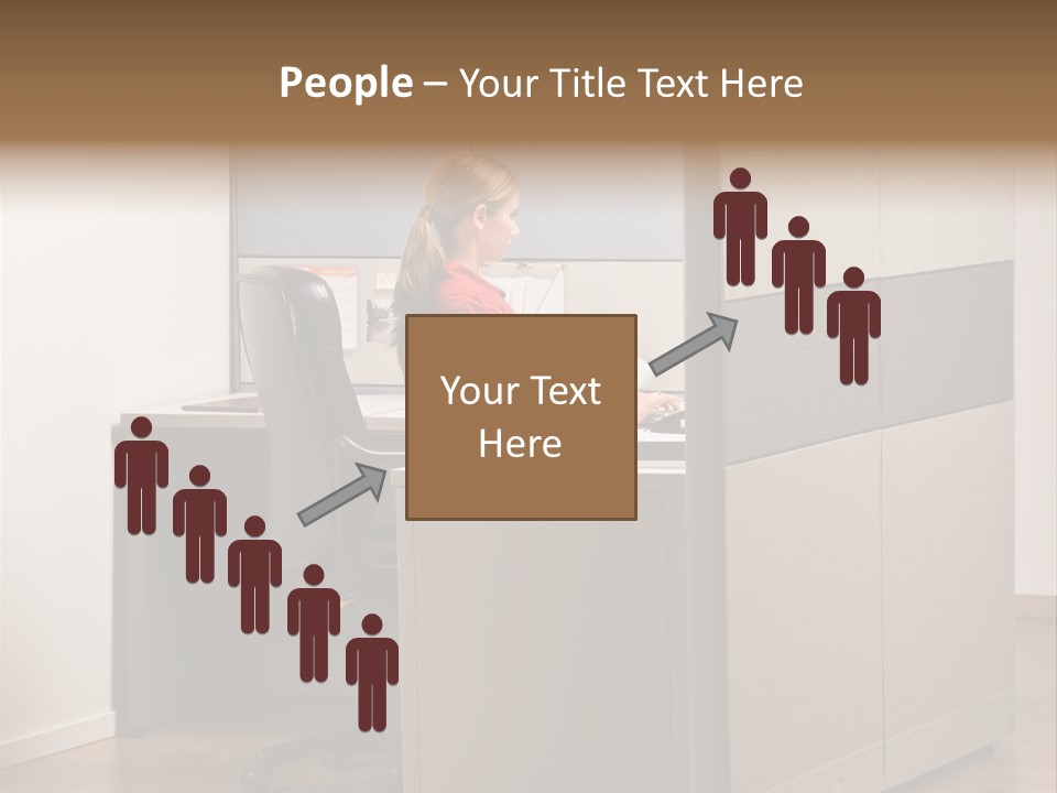 Caucasian Office Headset PowerPoint Template