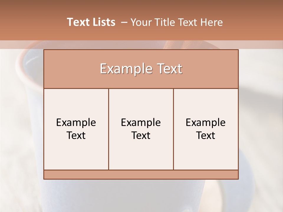 Latte Cappuchino Kitchen PowerPoint Template