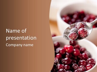 Traditional Berry Spoon PowerPoint Template