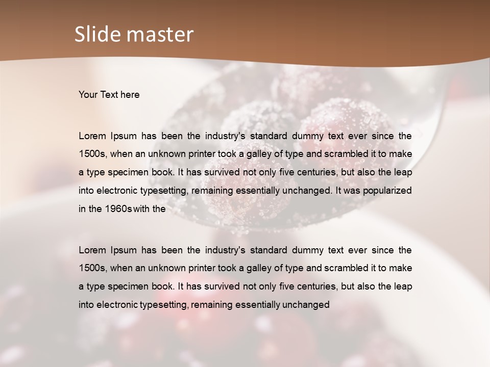 Traditional Berry Spoon PowerPoint Template