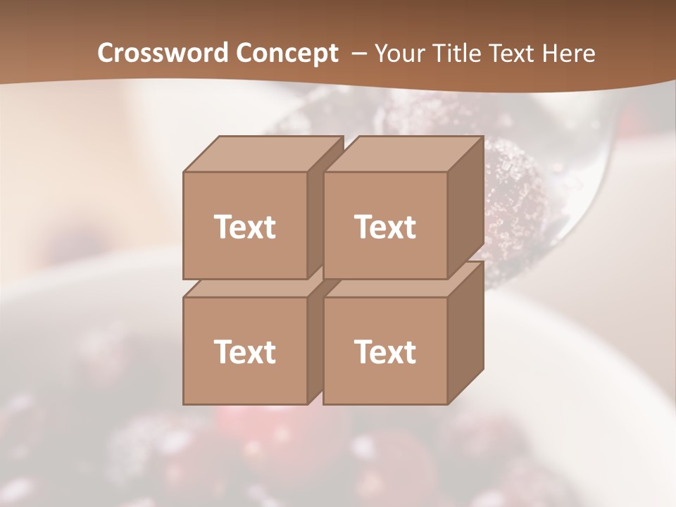 Traditional Berry Spoon PowerPoint Template