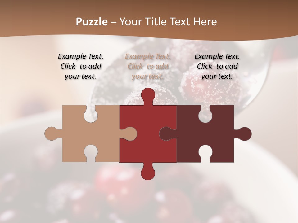 Traditional Berry Spoon PowerPoint Template