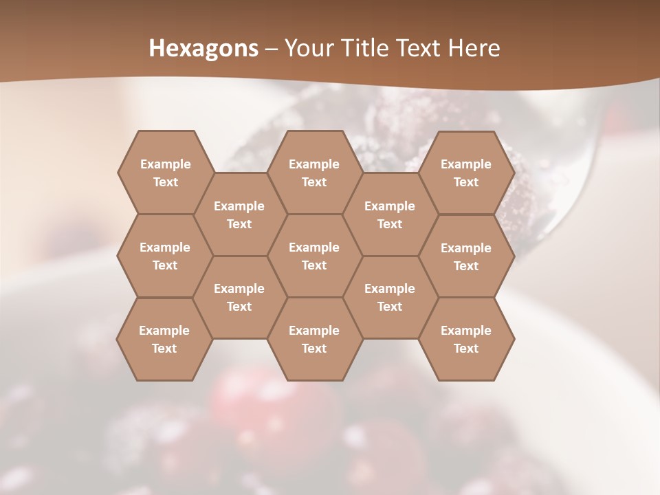 Traditional Berry Spoon PowerPoint Template