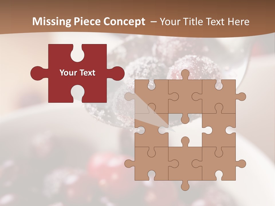 Traditional Berry Spoon PowerPoint Template