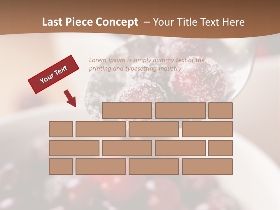 Traditional Berry Spoon PowerPoint Template