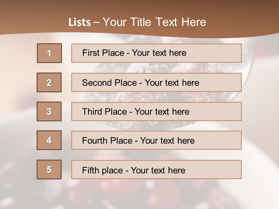 Traditional Berry Spoon PowerPoint Template