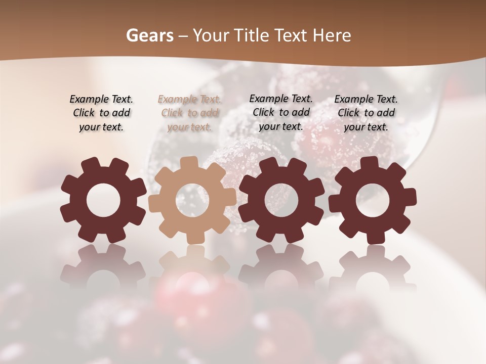 Traditional Berry Spoon PowerPoint Template