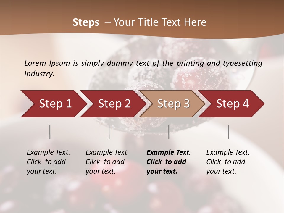 Traditional Berry Spoon PowerPoint Template
