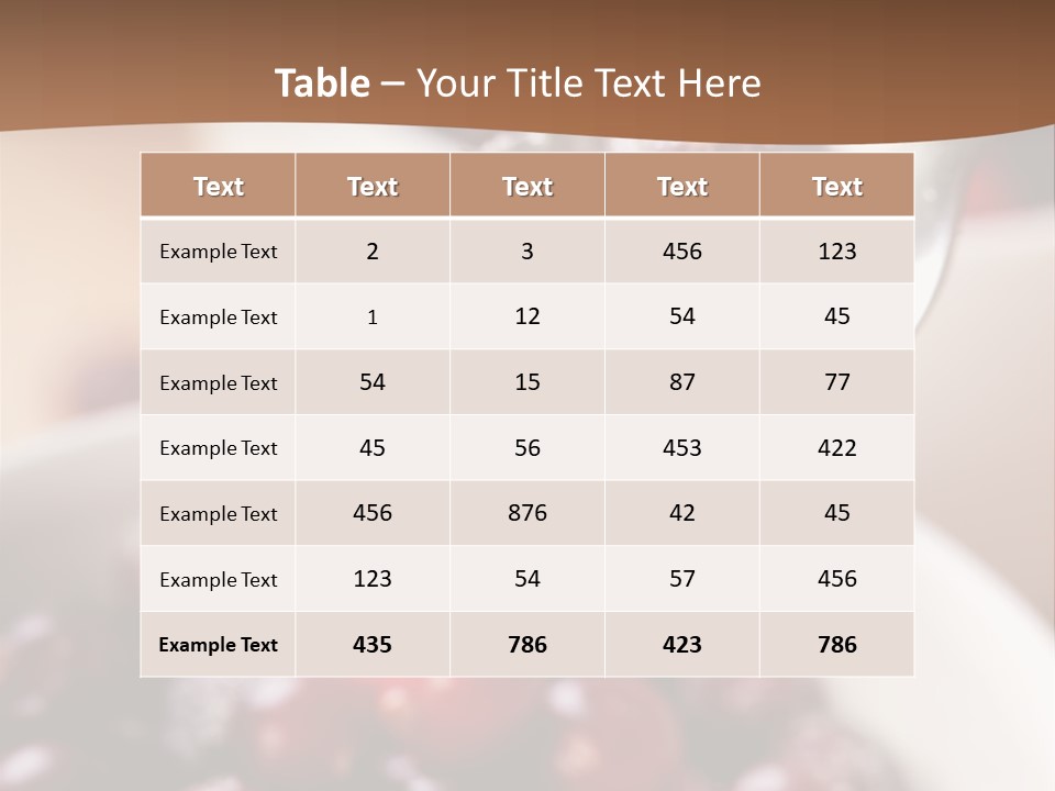 Traditional Berry Spoon PowerPoint Template