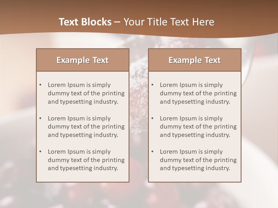 Traditional Berry Spoon PowerPoint Template