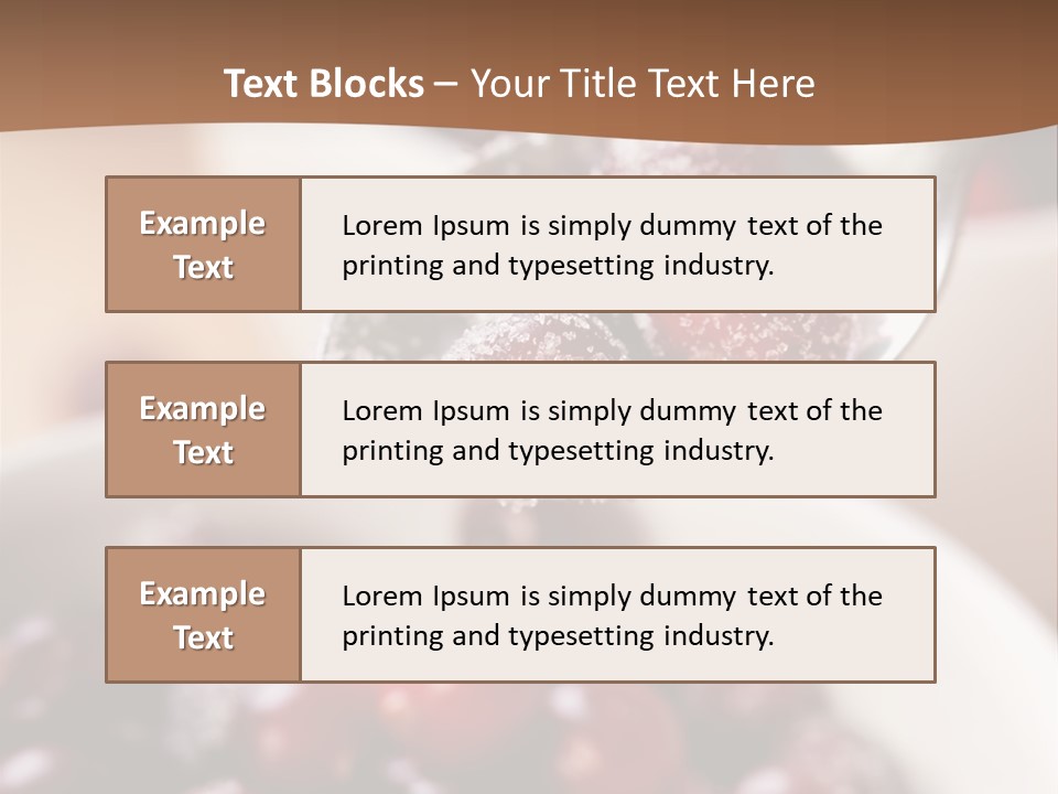 Traditional Berry Spoon PowerPoint Template