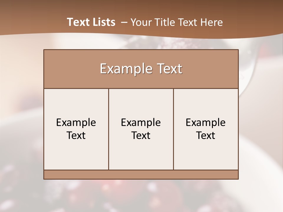 Traditional Berry Spoon PowerPoint Template