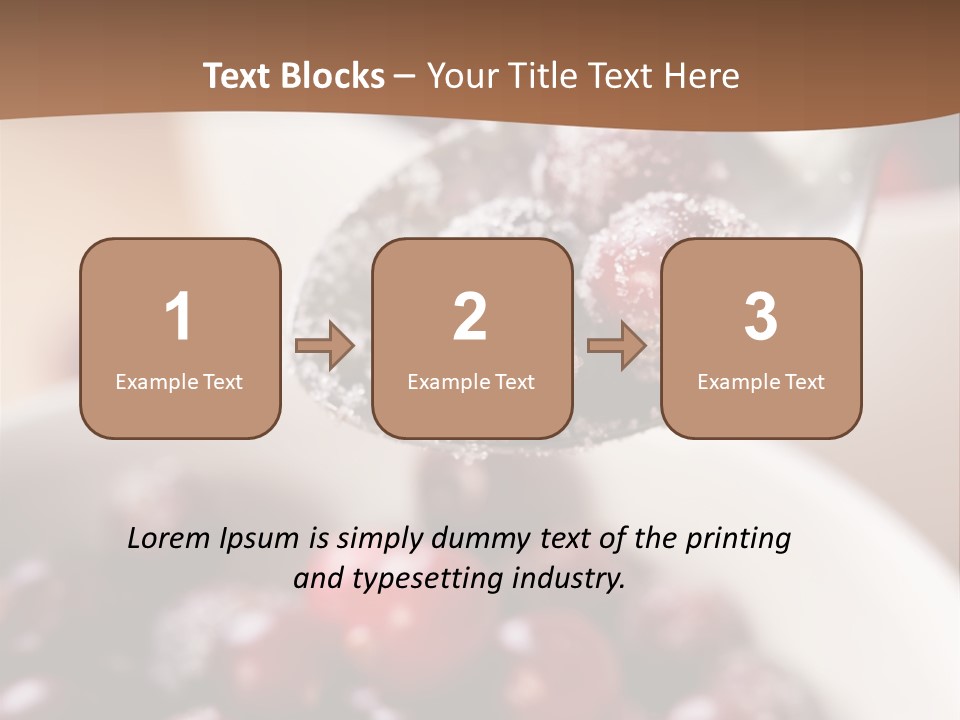 Traditional Berry Spoon PowerPoint Template