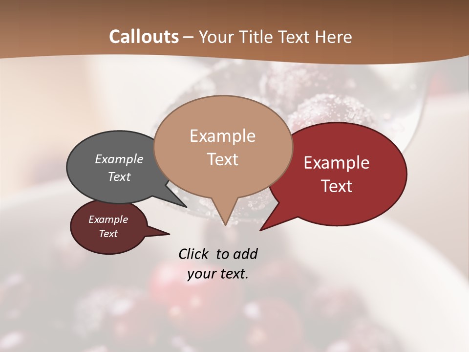 Traditional Berry Spoon PowerPoint Template