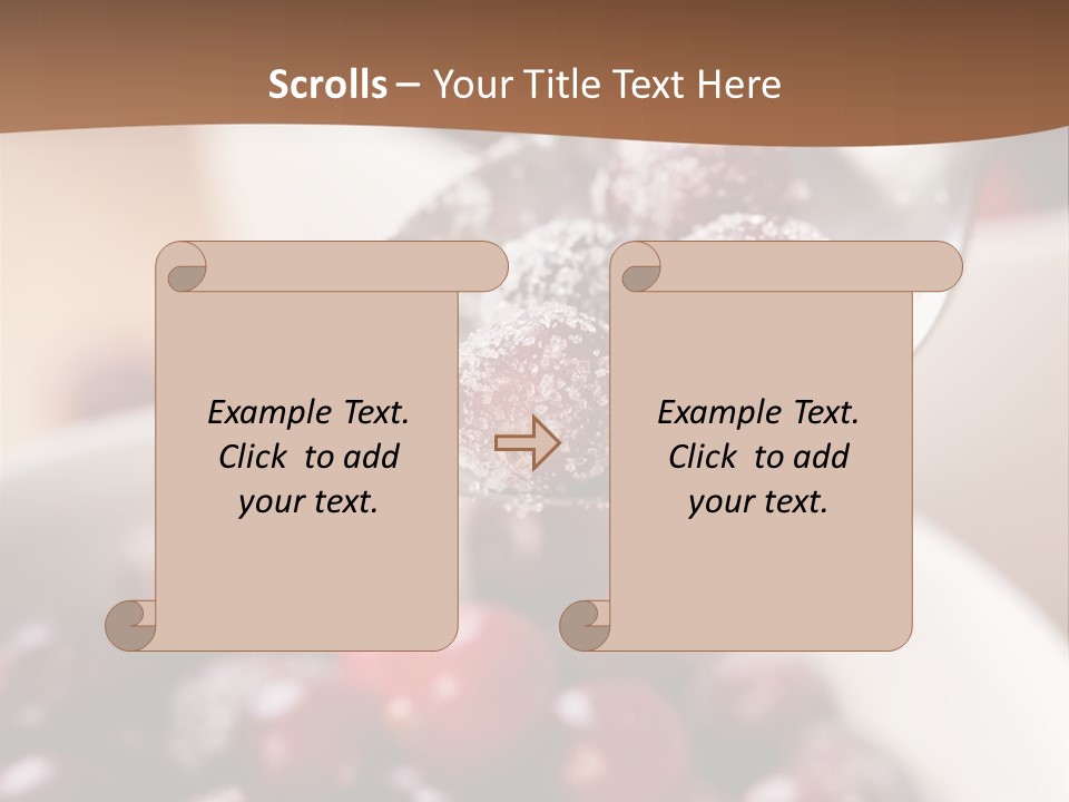 Traditional Berry Spoon PowerPoint Template