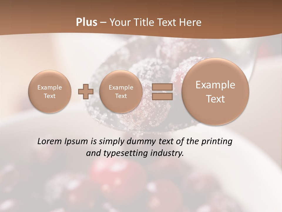Traditional Berry Spoon PowerPoint Template
