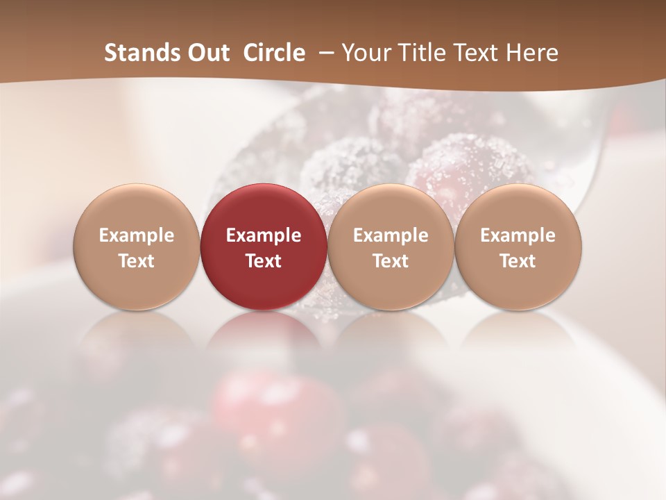 Traditional Berry Spoon PowerPoint Template