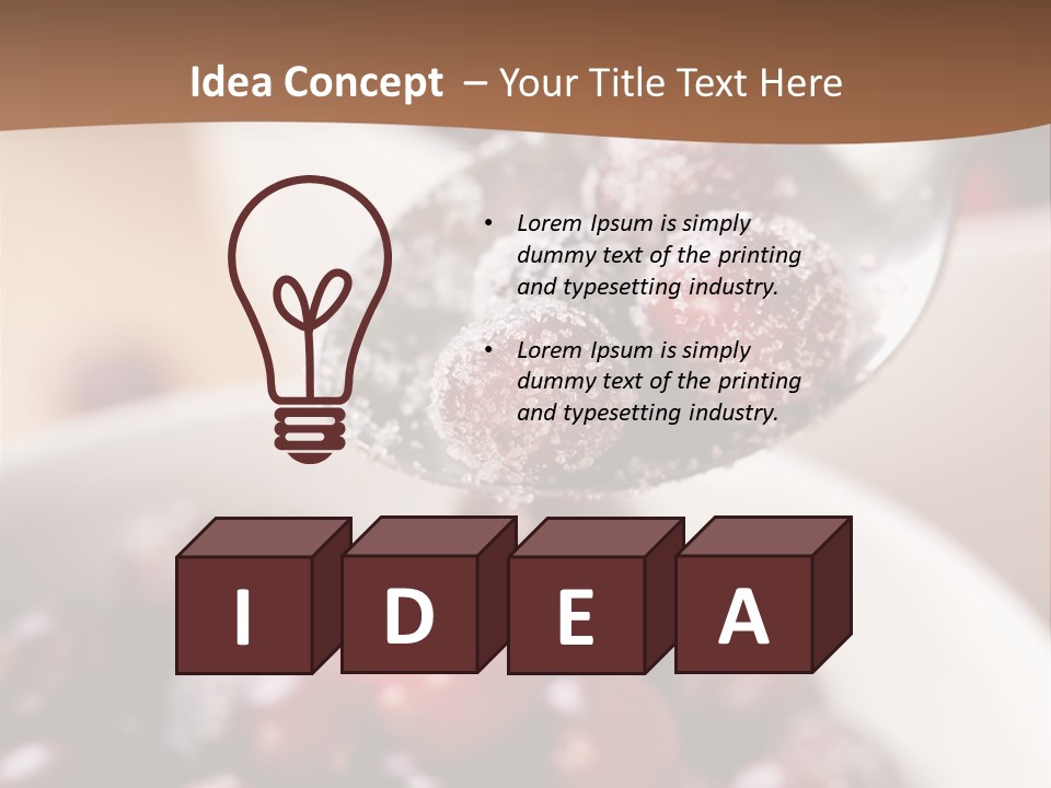 Traditional Berry Spoon PowerPoint Template