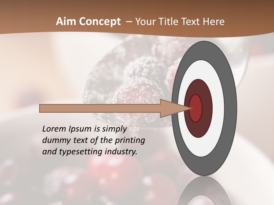 Traditional Berry Spoon PowerPoint Template