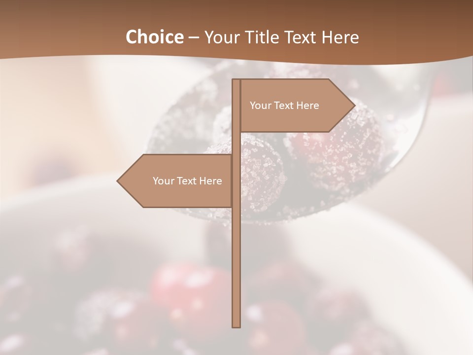 Traditional Berry Spoon PowerPoint Template